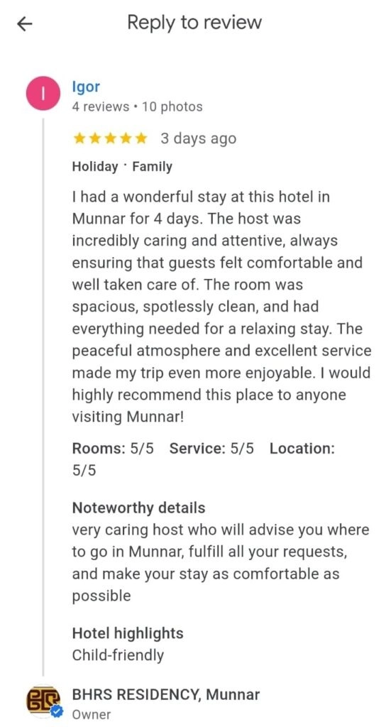 best affordable staycation in munnar review